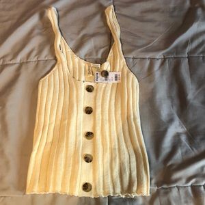 Cream buttoned up tank top!